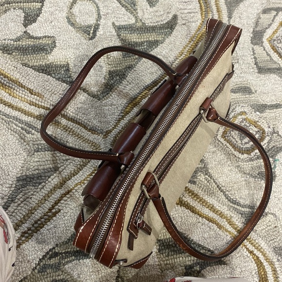 💕Dooney & Bourke beige brown large leather satchel bag 💕 - Picture 12 of 17